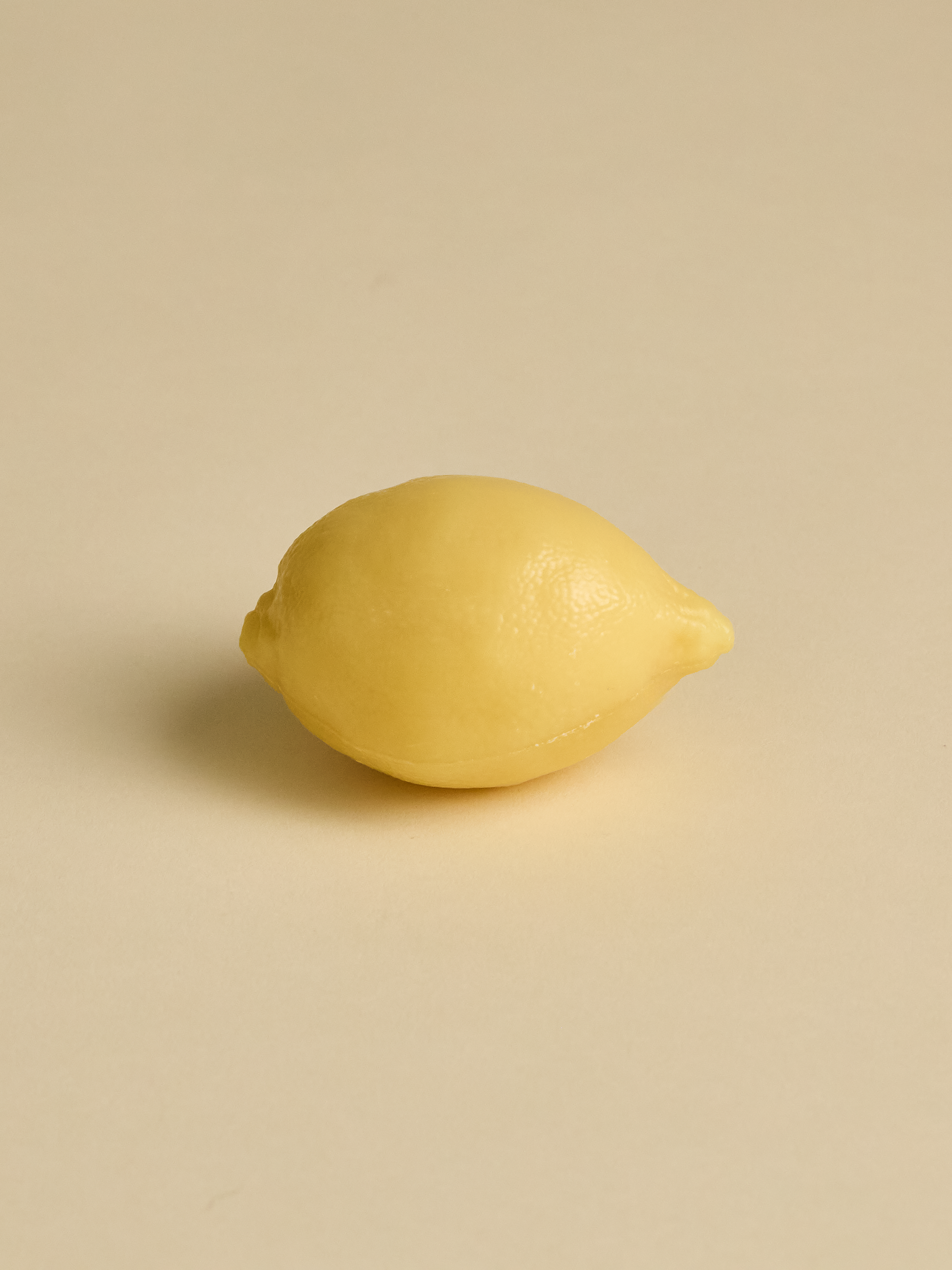 Top view of French Lemon Soap on light background