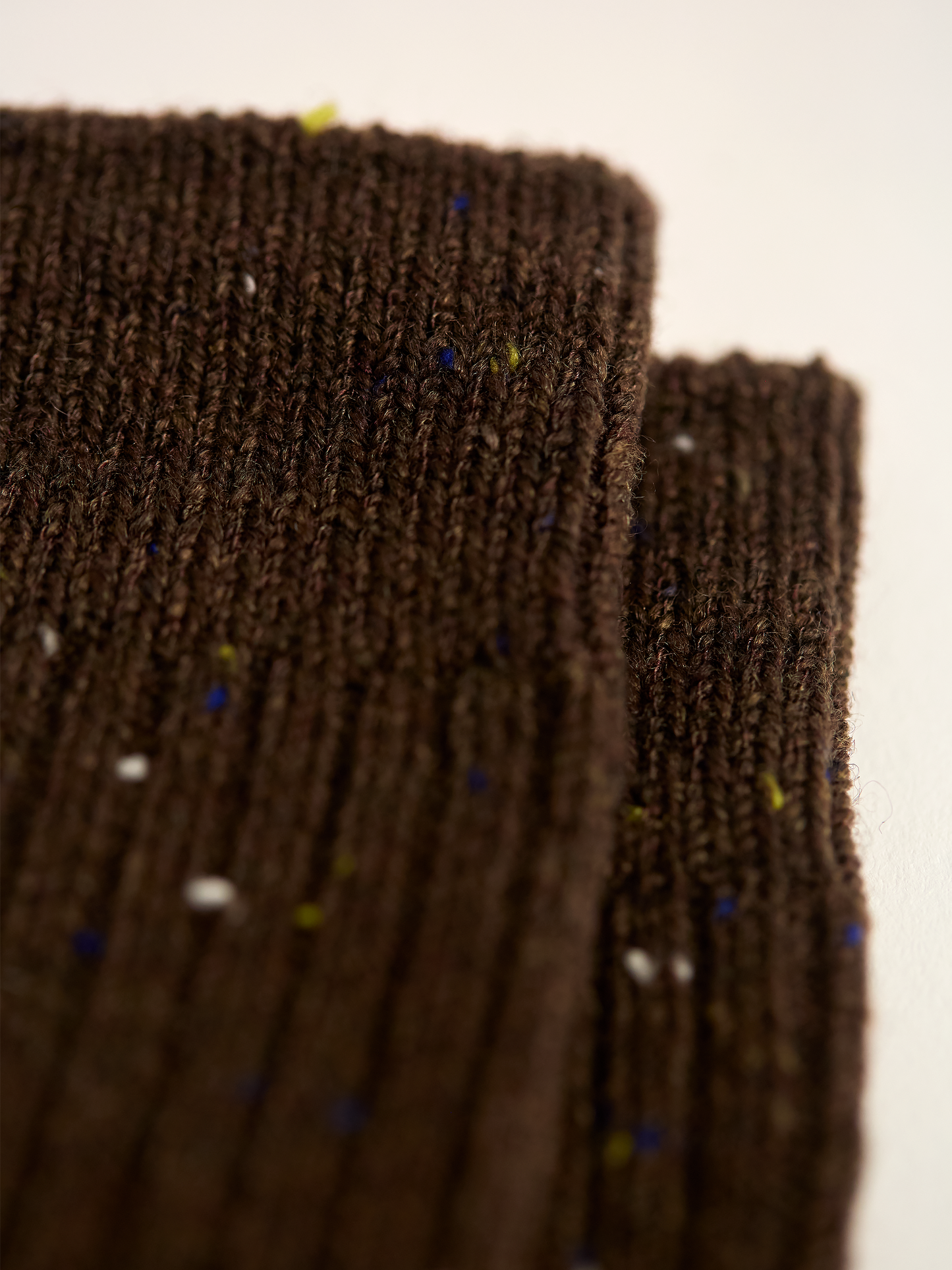 Speckled Wool Blend Socks, Brown