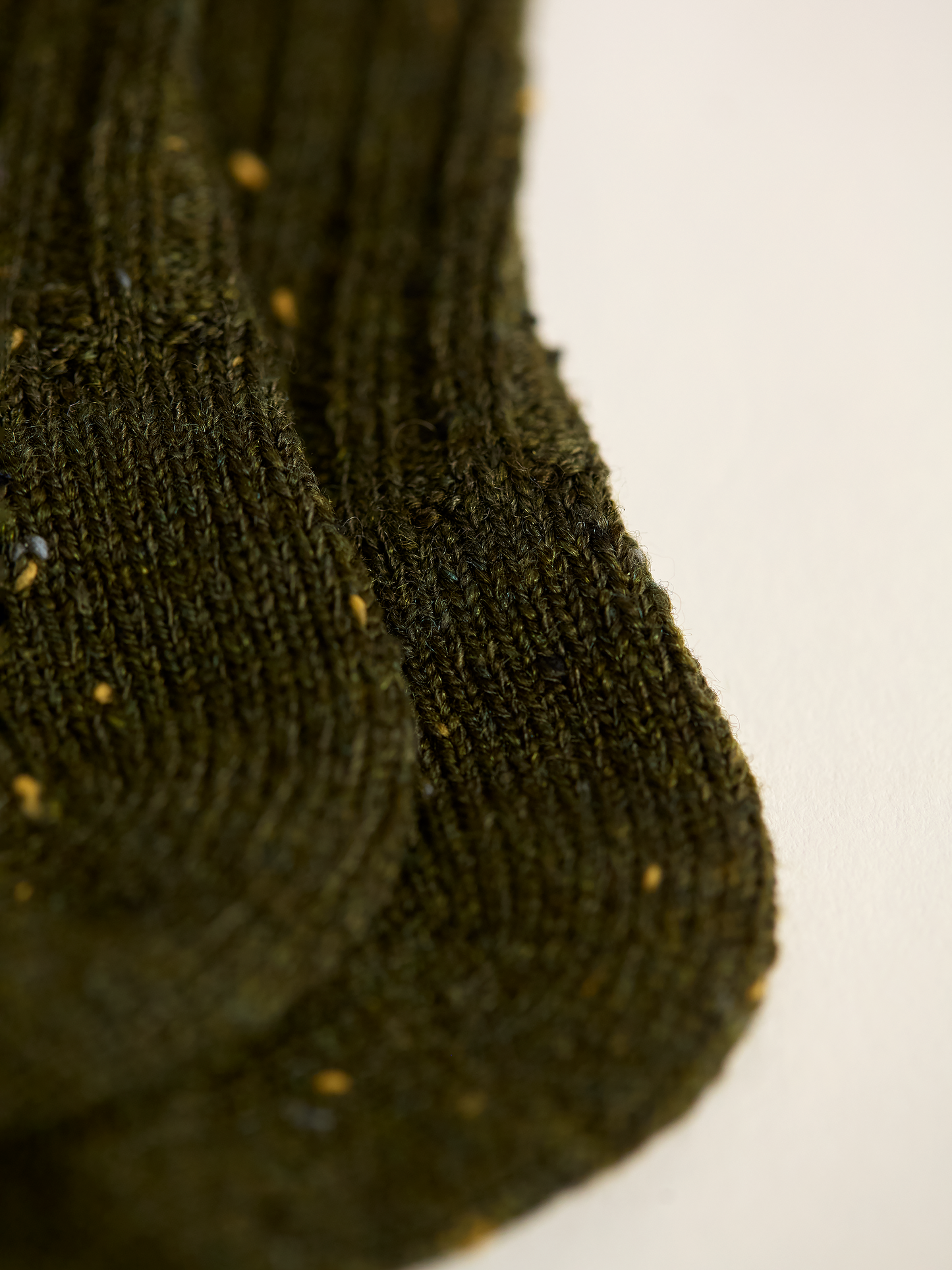 Speckled Wool Blend Socks, Green