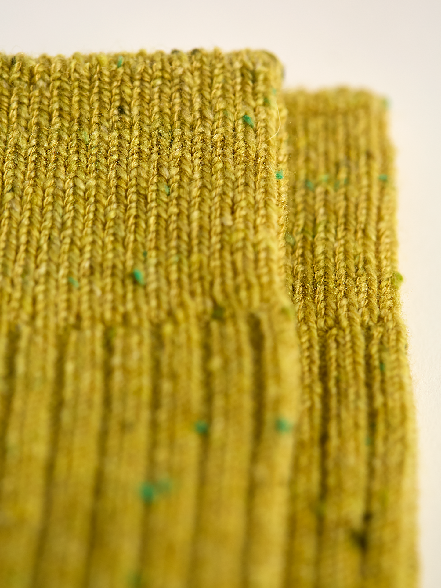 Speckled Wool Blend Socks, Chartreuse