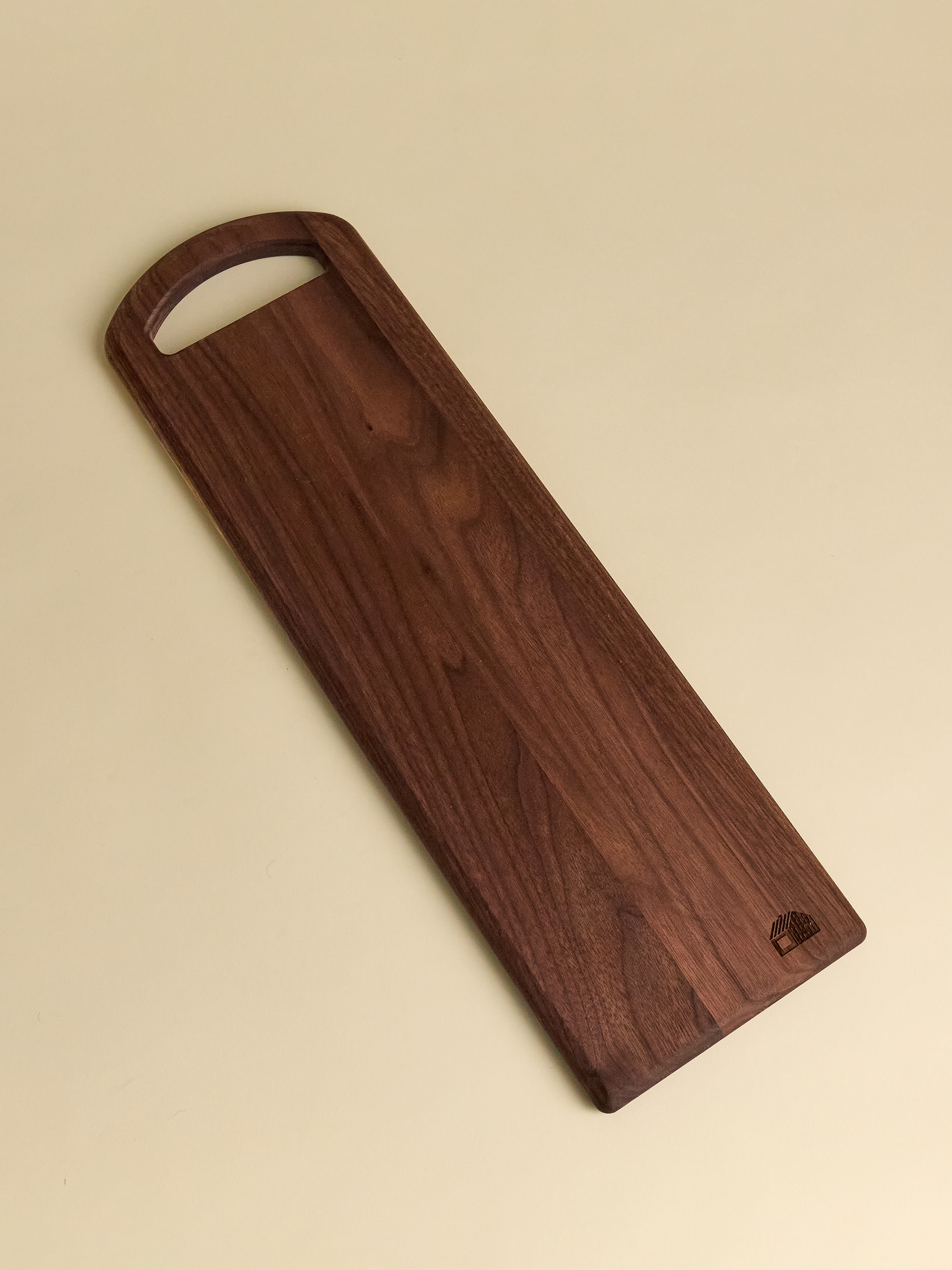 Full view of domecíl Walnut Cutting Board on light background