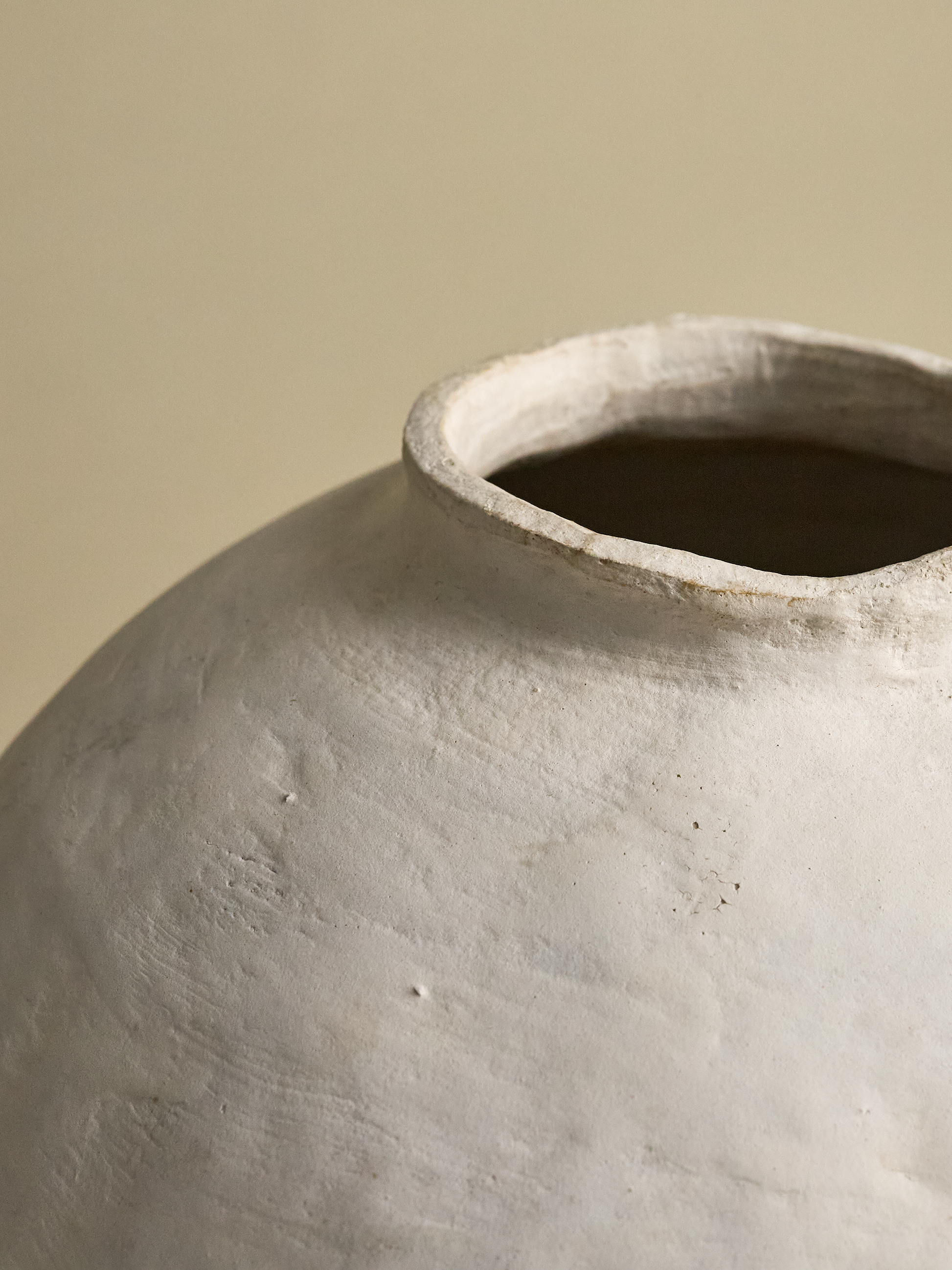 Close up of the top of Pascale Vaquette Cotton Pomegranate Vase