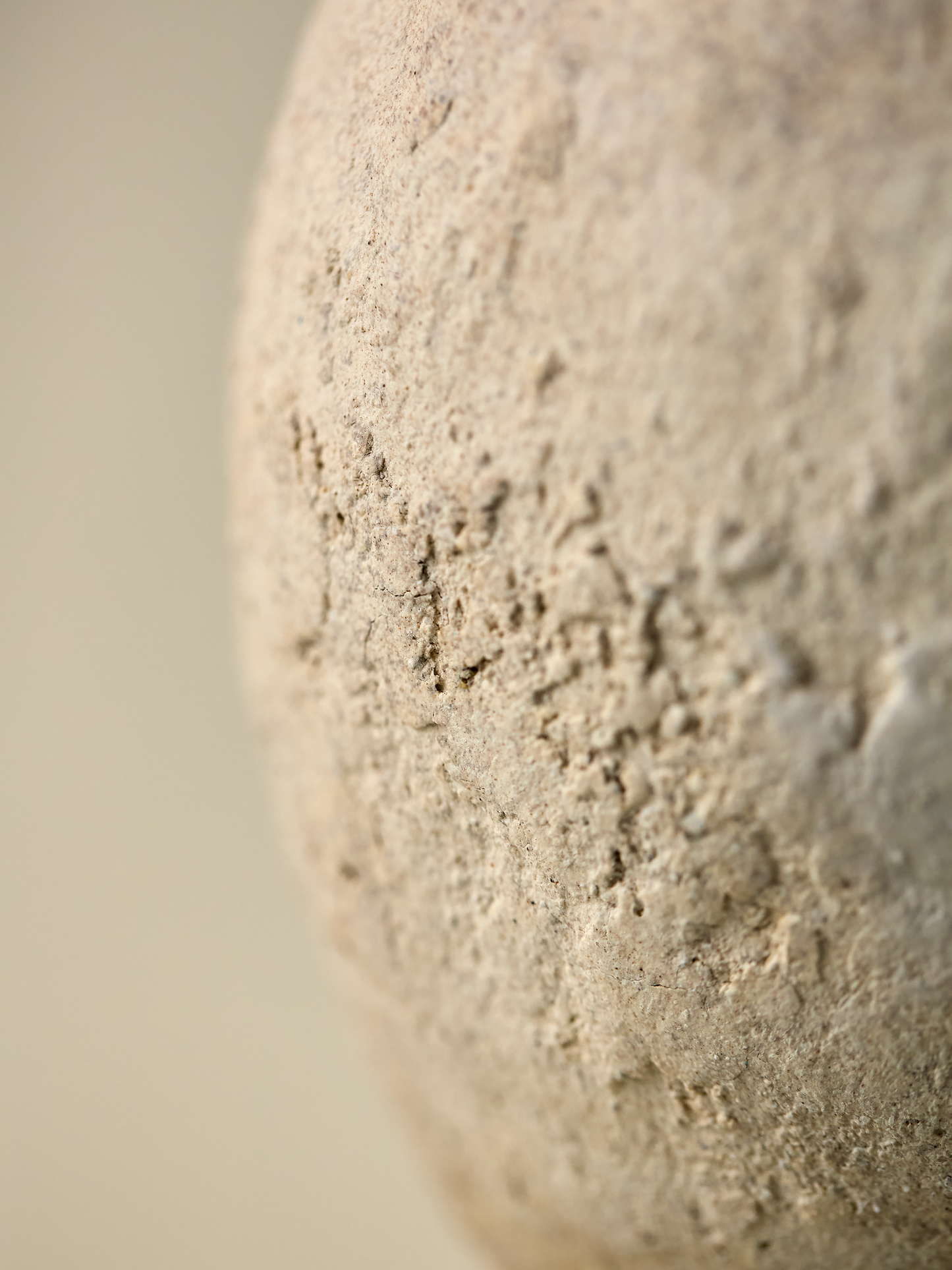 Detailed view of Pascale Vaquette stoneware vase close up