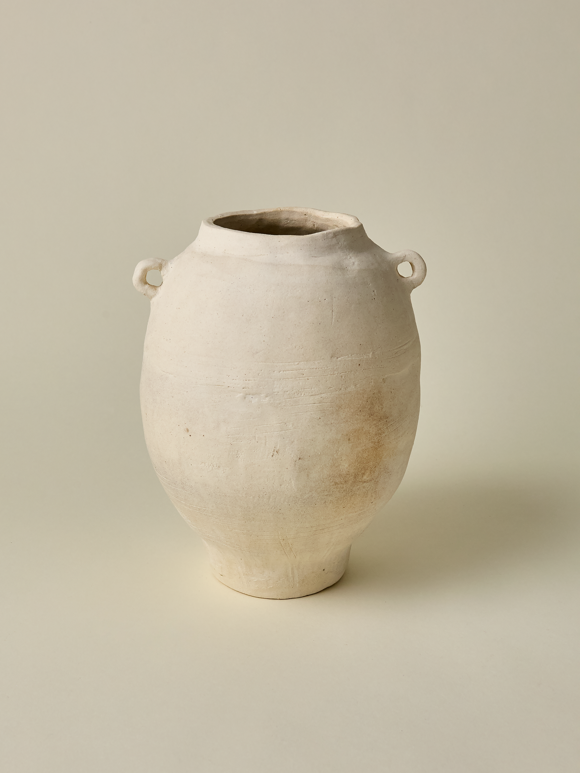 Pascale Vaquette ceramic large vessel with tiny handles