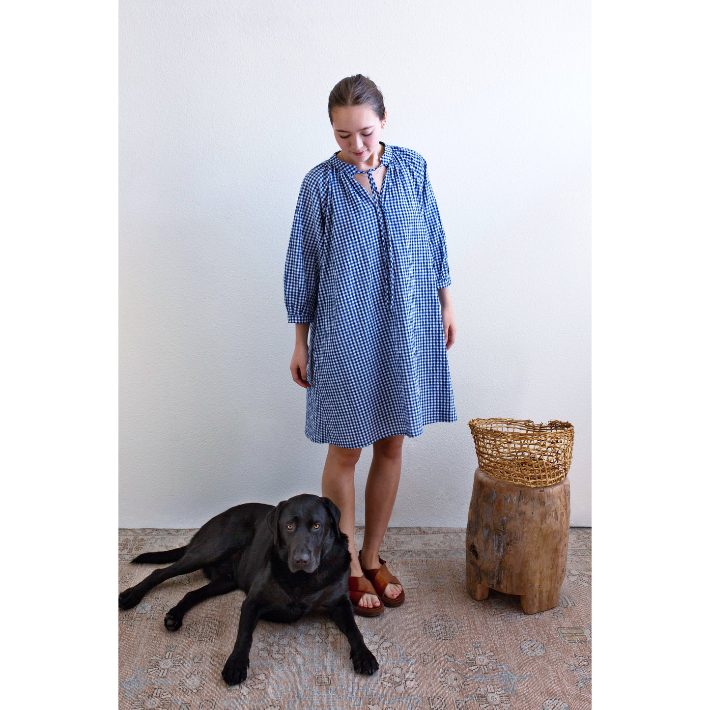 domecíl Provence Dress, Blue Gingham