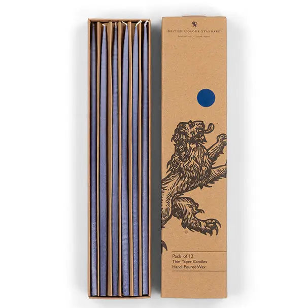Thin Taper Candles - Midnight Blue (12)