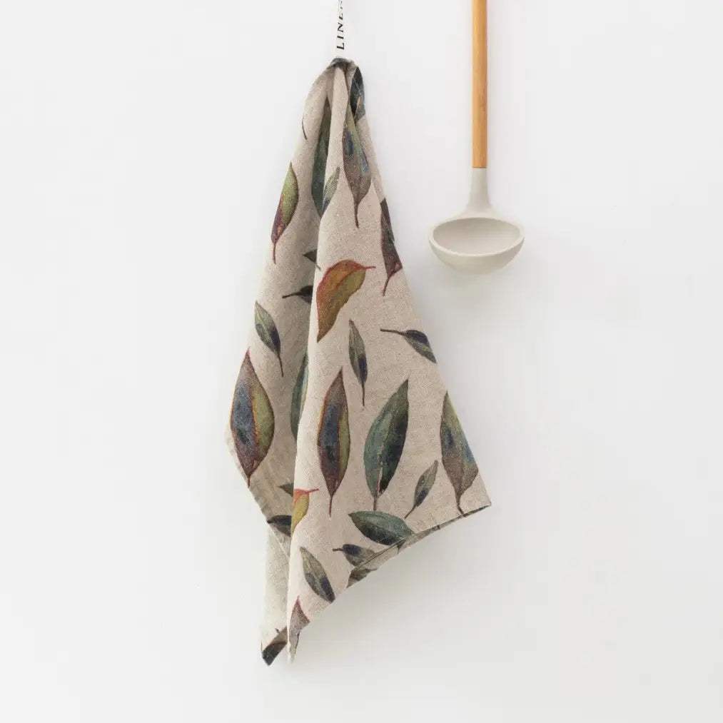 Golden Fall Linen Kitchen Towel