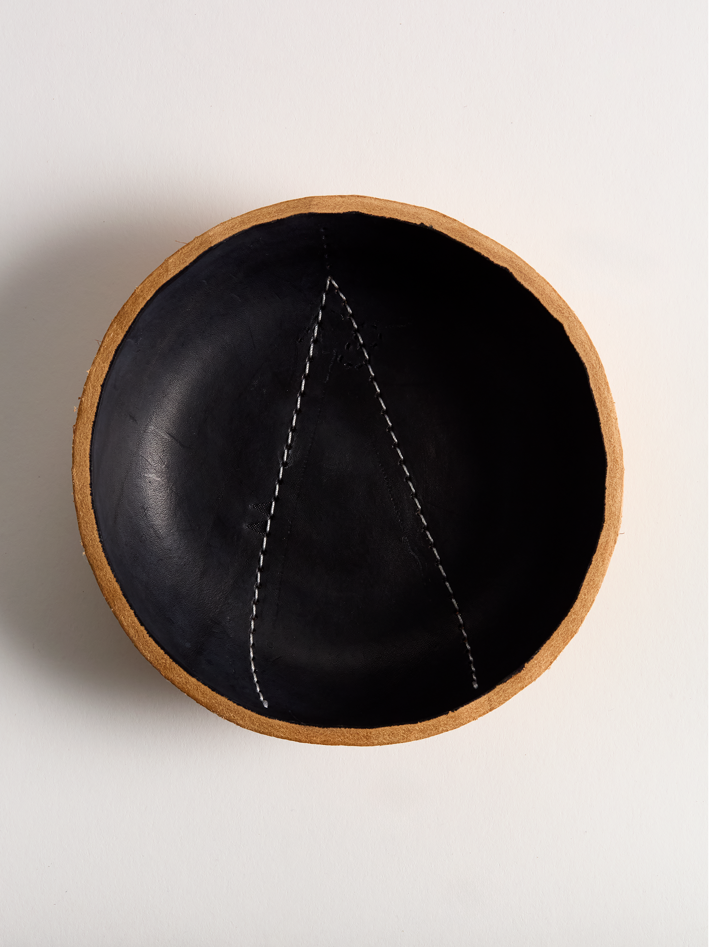 Handmade Black Leather Bowl