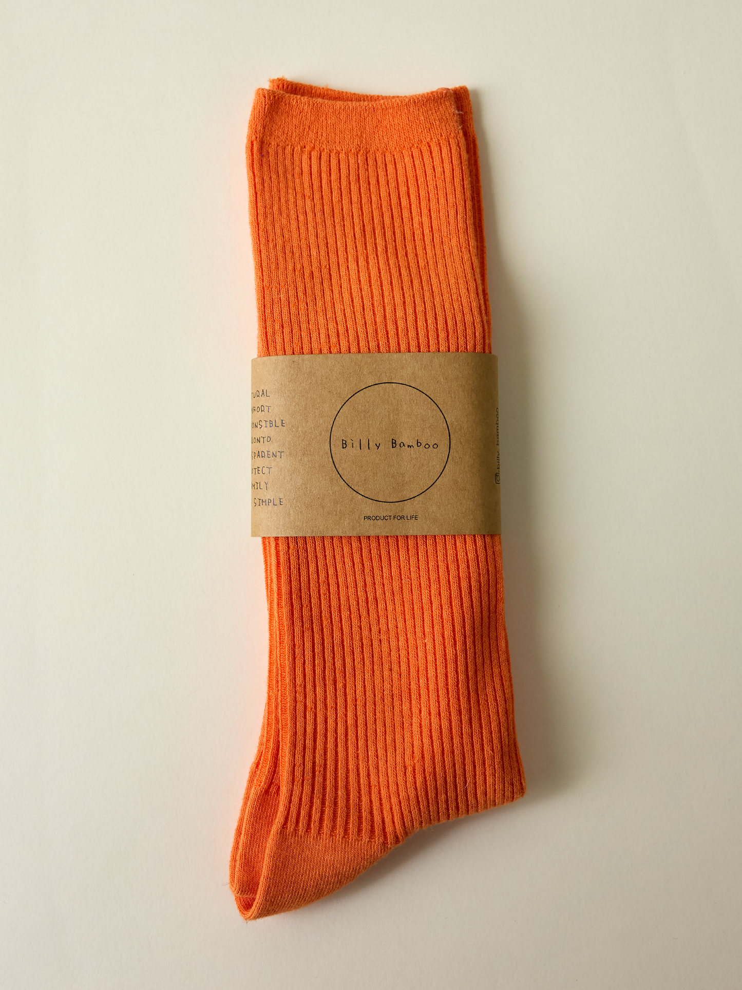 Ribbed Socks, Clementine