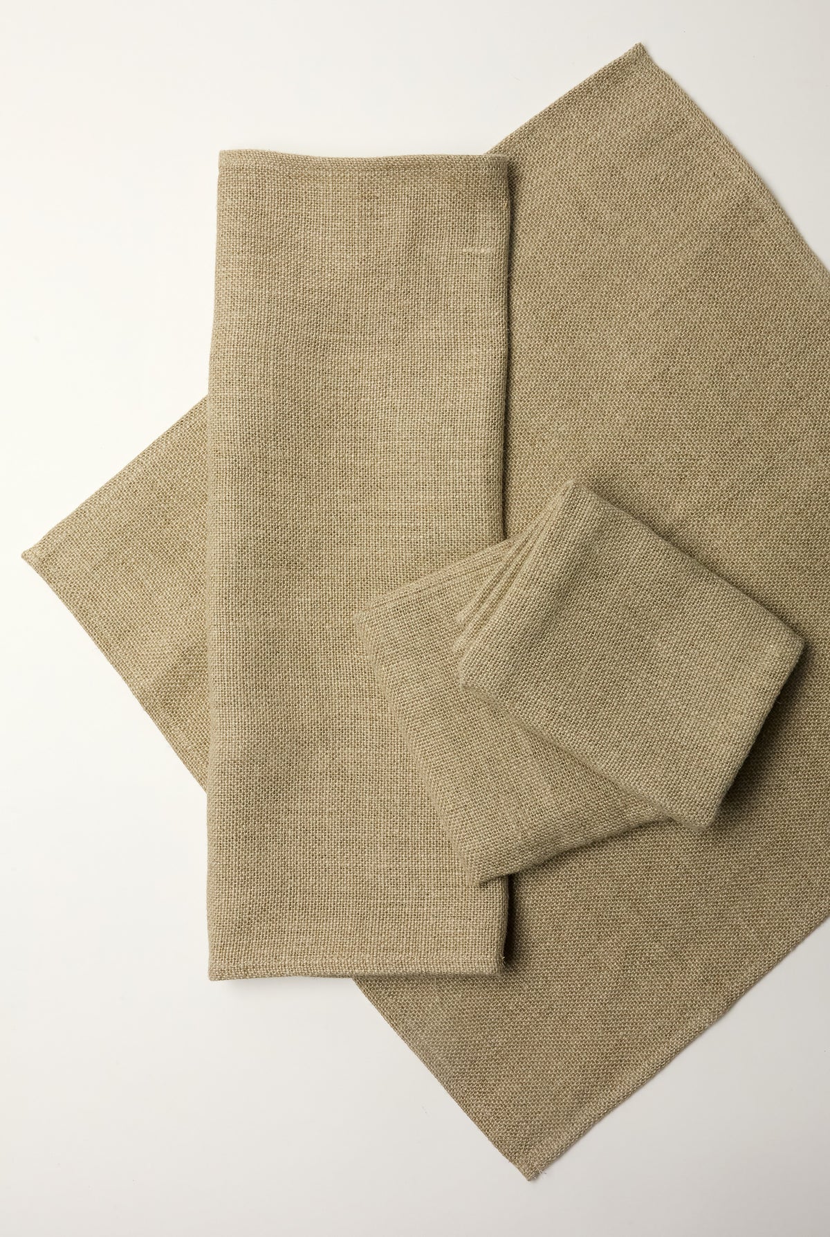 Thieffry Belgian Linen Napkins, Raw Natural, Set of 4