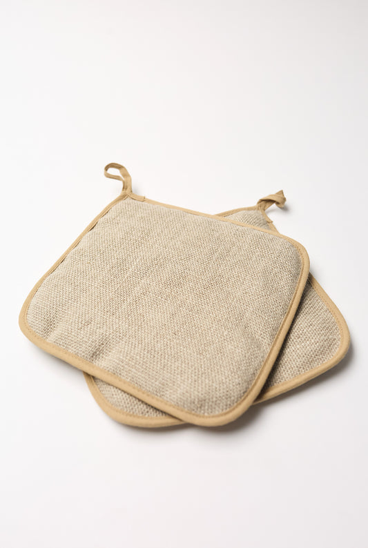 Thieffry Belgian Linen Potholder, Raw Natural