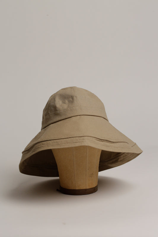 Khaki Cotton Bucket Hat