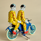 Clown's “Duet” on Bicycle