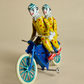 Clown's “Duet” on Bicycle