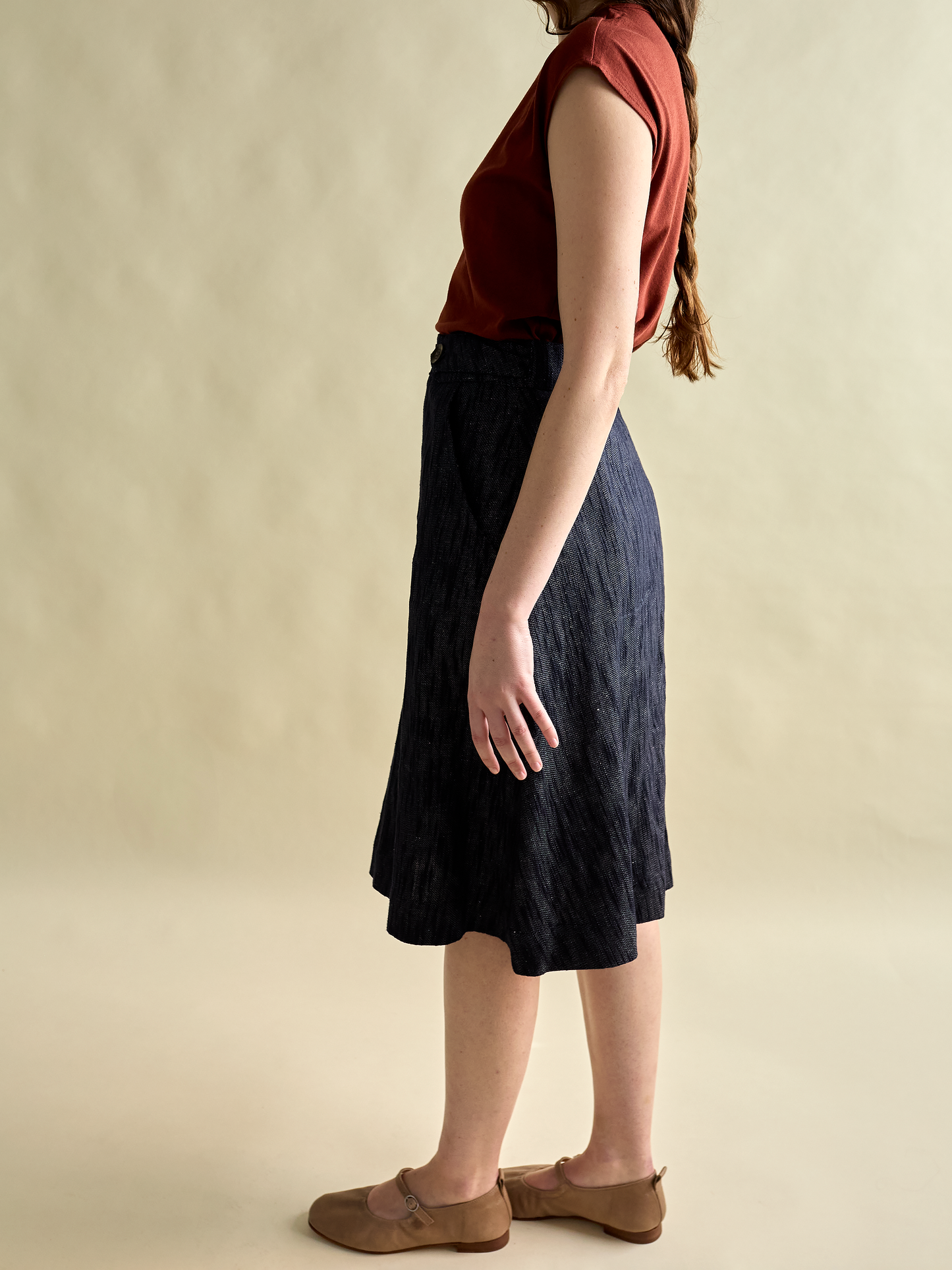 Wrap A Skirt, Denim Linen 1 Size