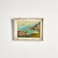 Vintage French Sea Arch Painting on white background