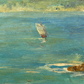 Brush strokes Vintage French Sea Arch Painting