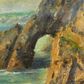 Detailed sea arches in Vintage French Sea Arch Painting