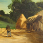 Vintage French Haystack Painting