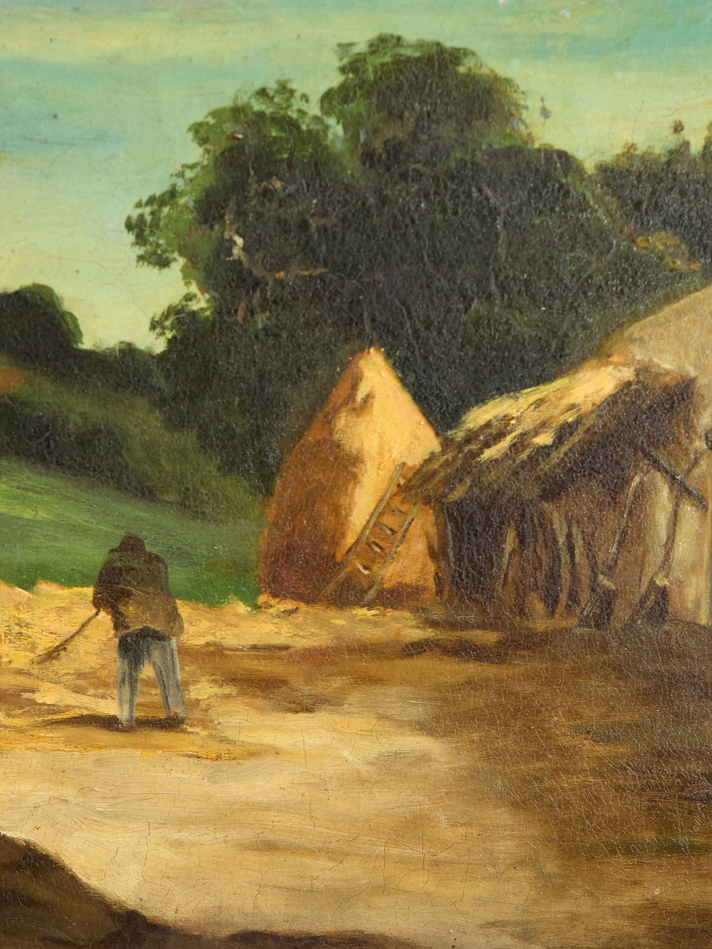 Vintage French Haystack Painting