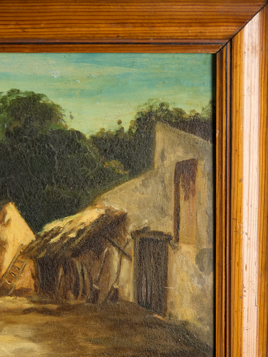 Vintage French Haystack Painting