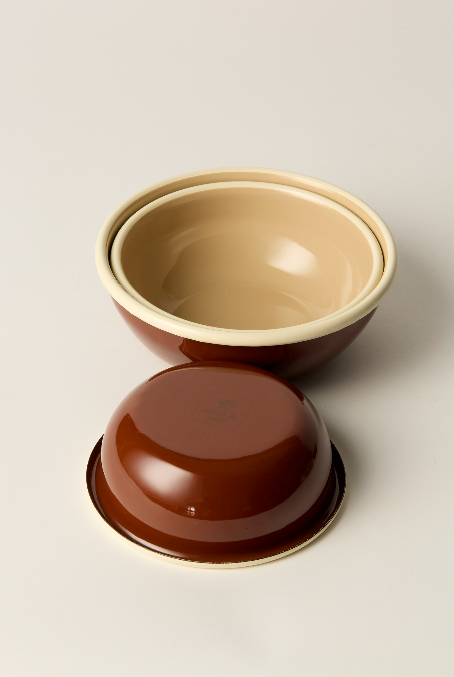 Enamel Bowl Set, Chestnut