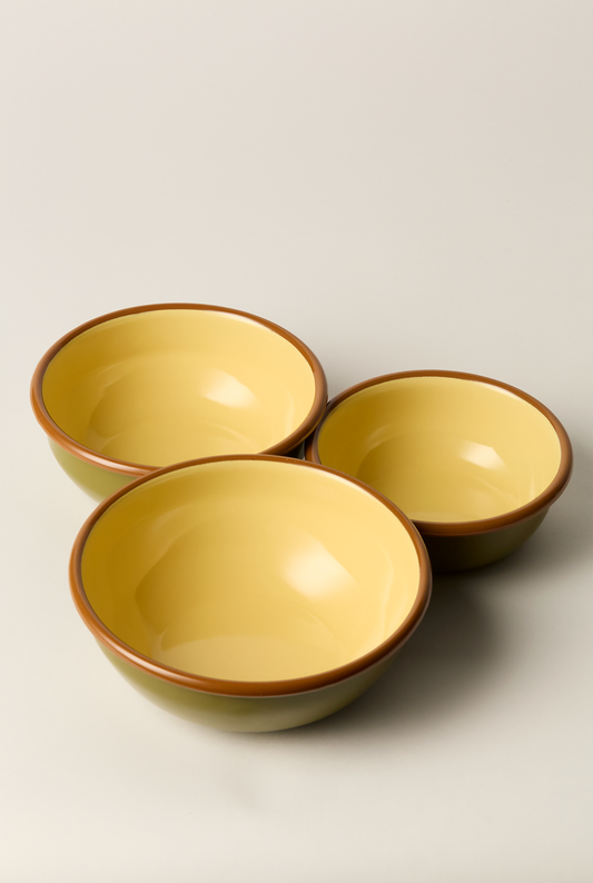 Enamel Bowl Set, Meadow