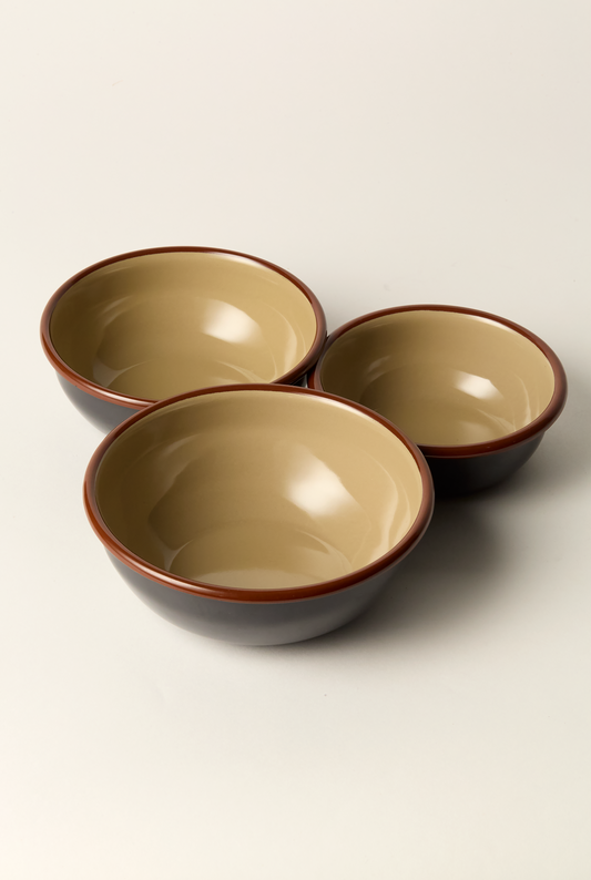 Enamel Bowl Set, Sea Wall
