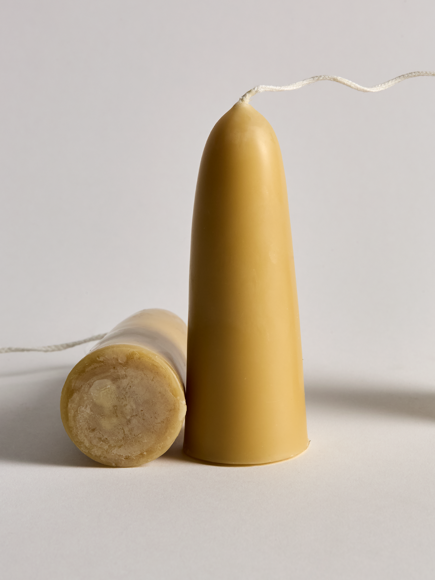 Hand-Dipped Beeswax 5" Stubby Candles