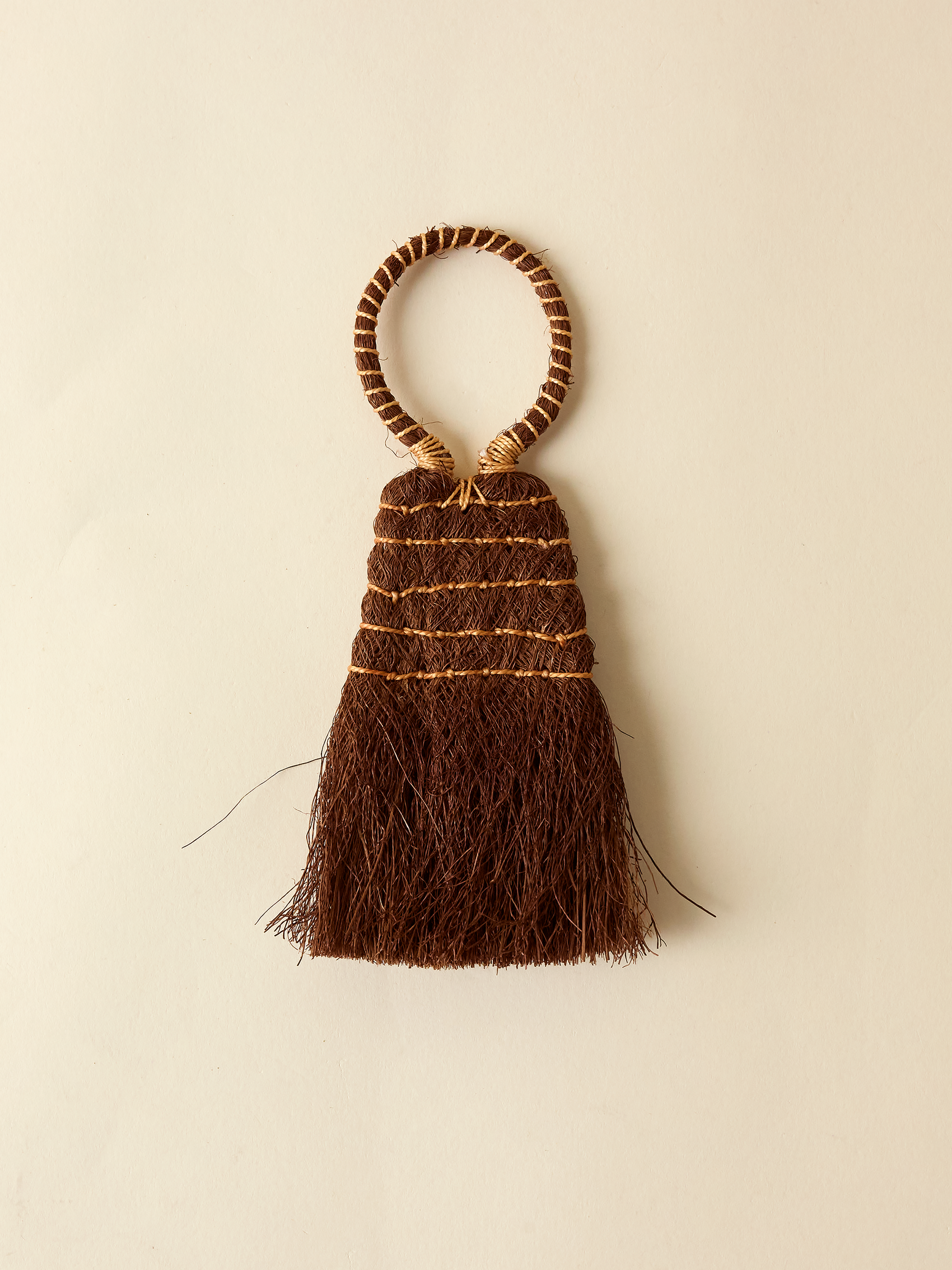 Mini Palm Fiber Brush with Handle