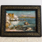 Vintage French Framed Seascape Painting