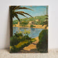 Vintage French Palm Painting