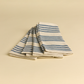 Garza Marfa Blue Stripe Linen Cotton Napkins - Set of 4