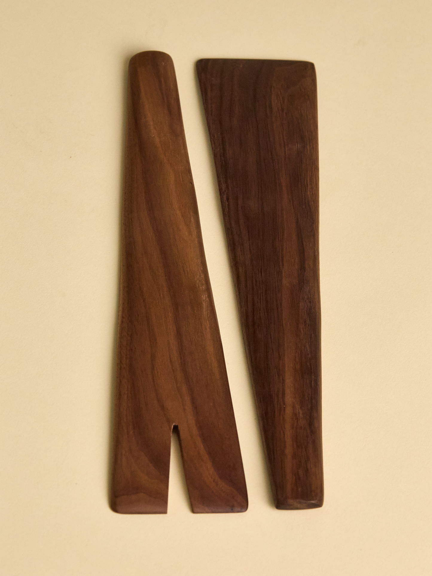 10’’ Walnut Salad Servers Set