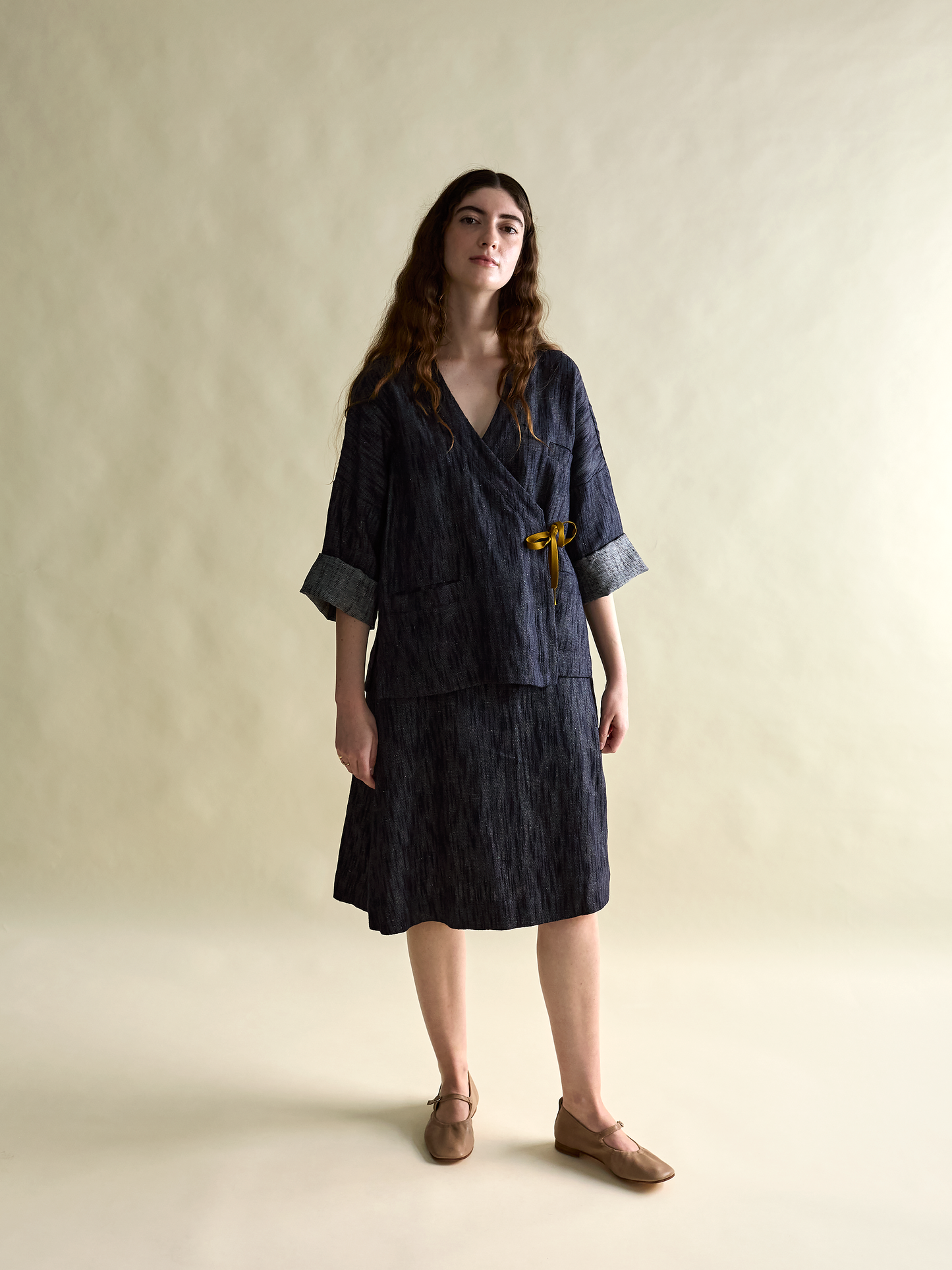 Linen Kimono Smock Top