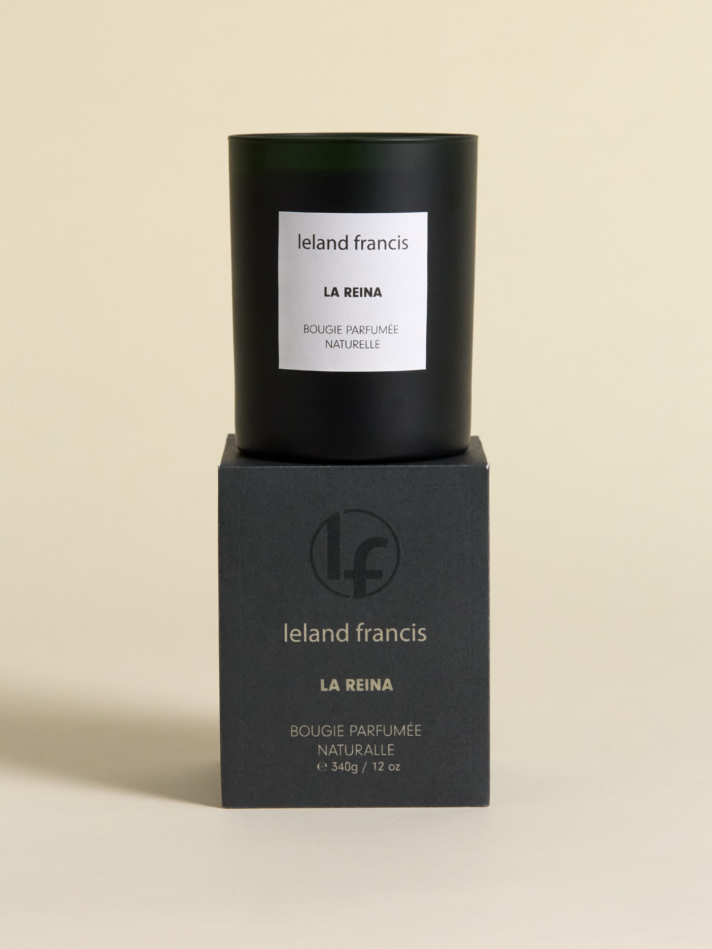 Leland Francis La Reina candle on top of candle box