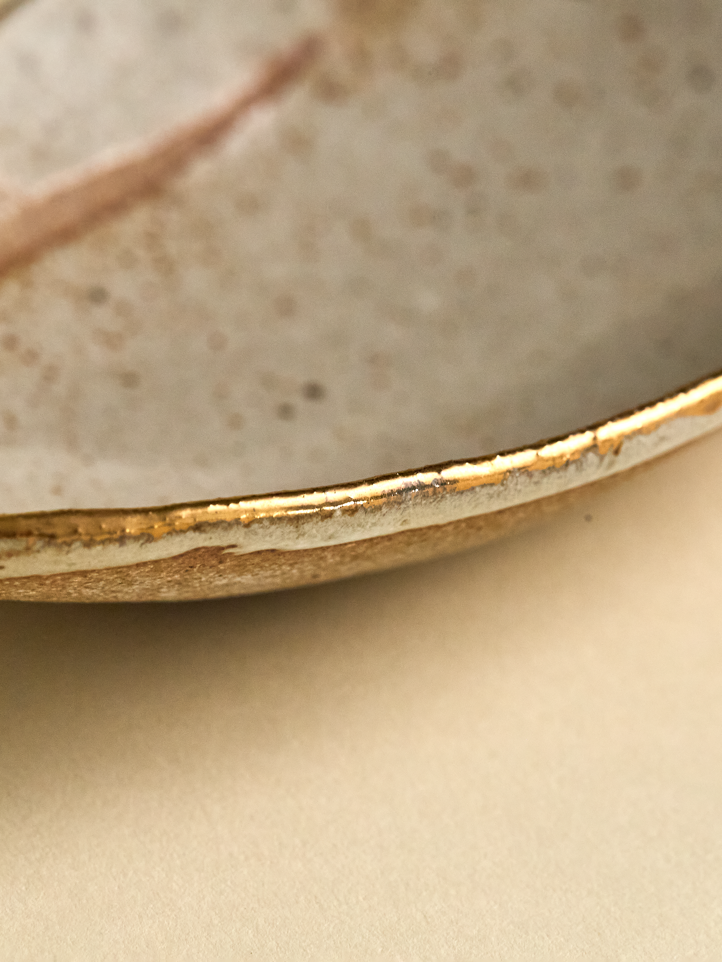 Lazy Potters Gold Rim Small Bowl