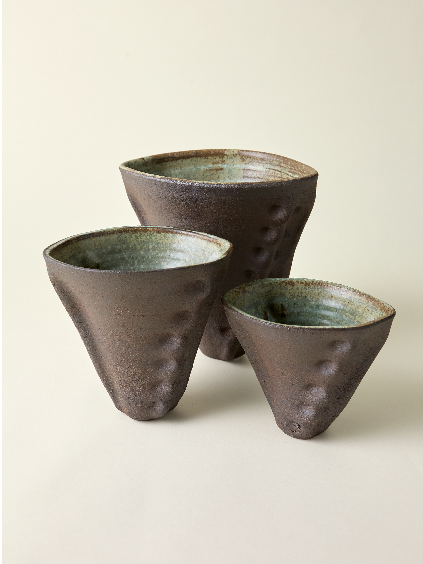 Martha Day Cone Vase 3 Set Brown Eucalyptus