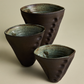 Martha Day Cone Vase 3 Set Brown Eucalyptus