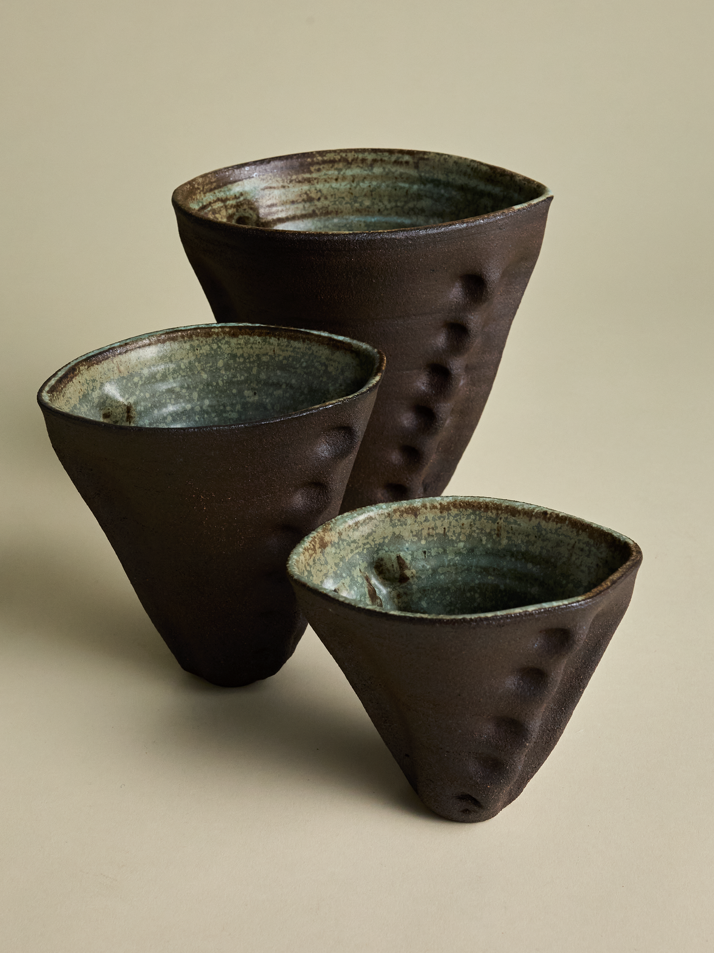 Martha Day Cone Vase 3 Set Brown Eucalyptus