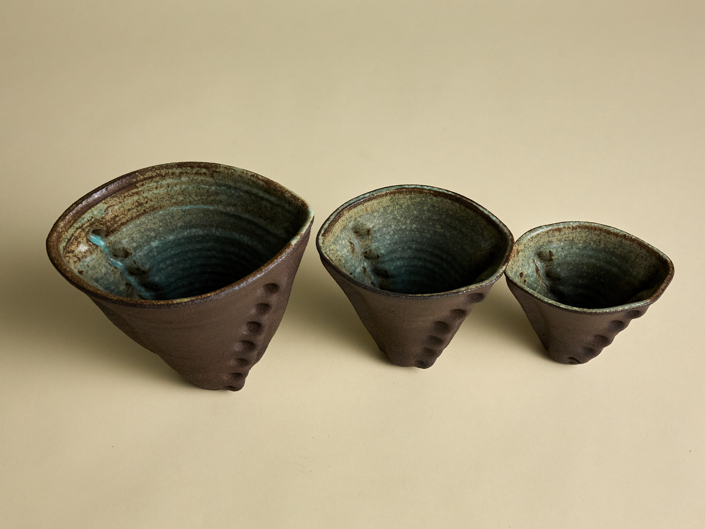 Martha Day Cone Vase 3 Set Brown Eucalyptus