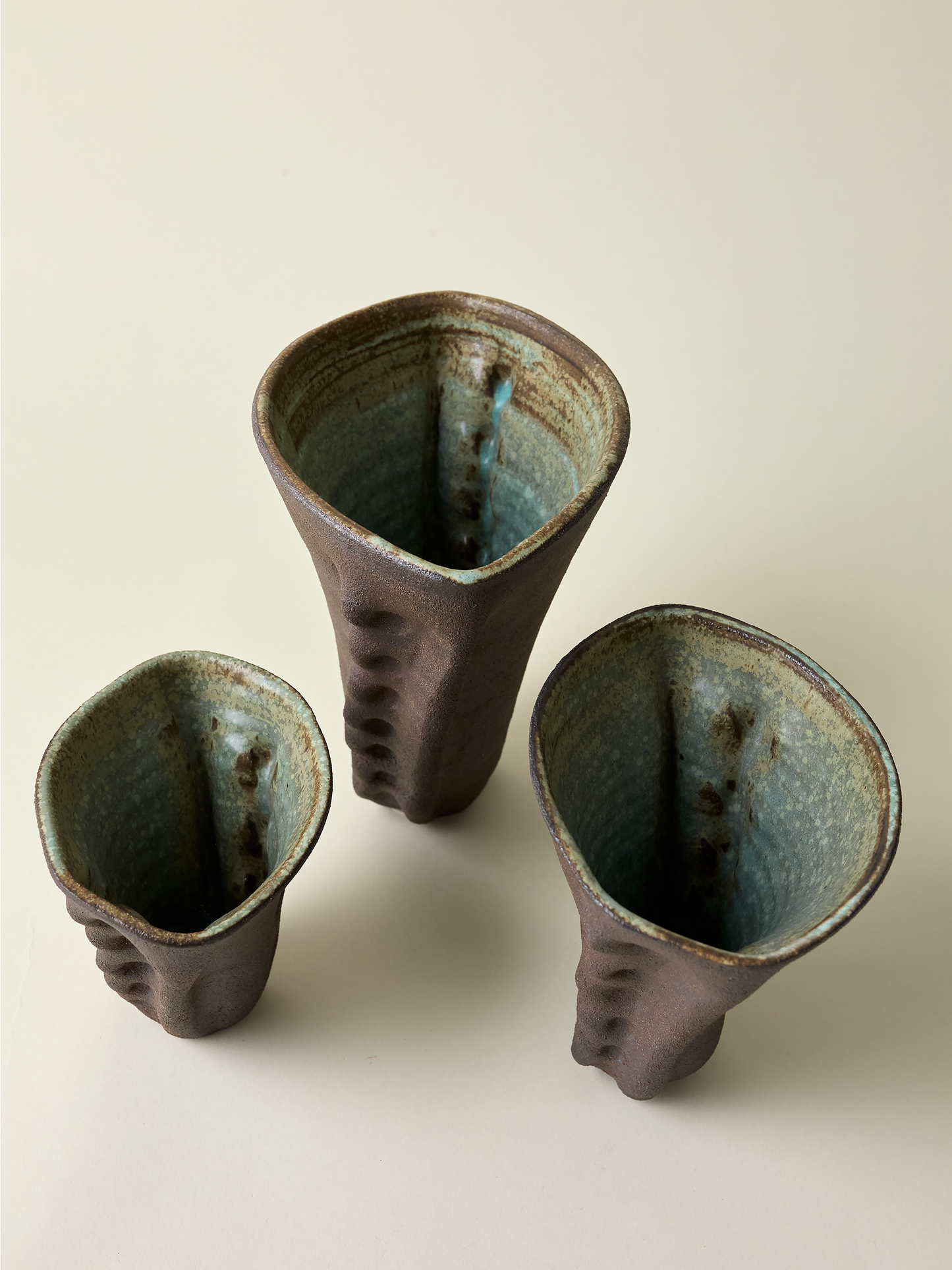 Martha Day Cone Vase 3 Set Brown Eucalyptus