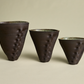 Martha Day Cone Vase 3 Set Brown Eucalyptus