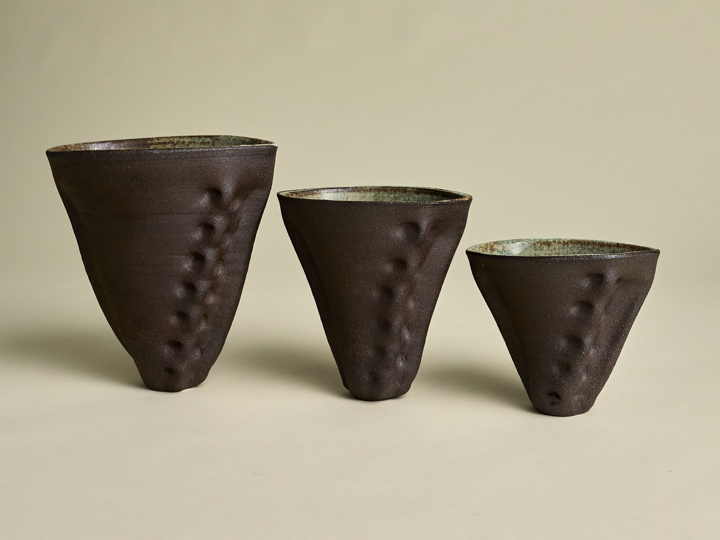 Martha Day Cone Vase 3 Set Brown Eucalyptus