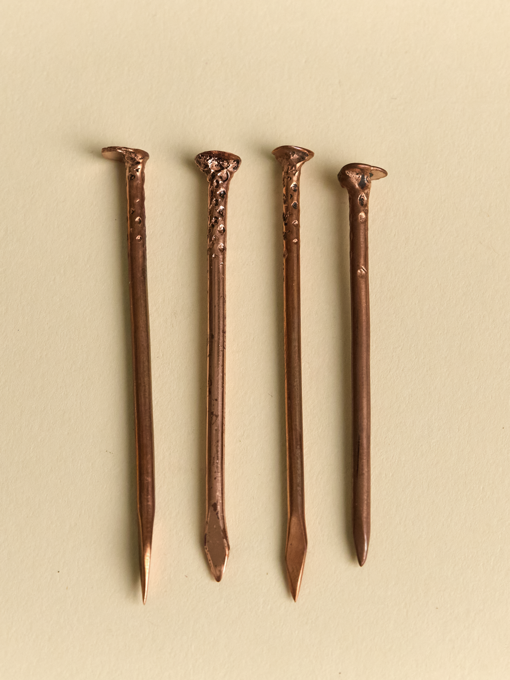 Gabaldón Hand-forged Copper Nails, Set of 4