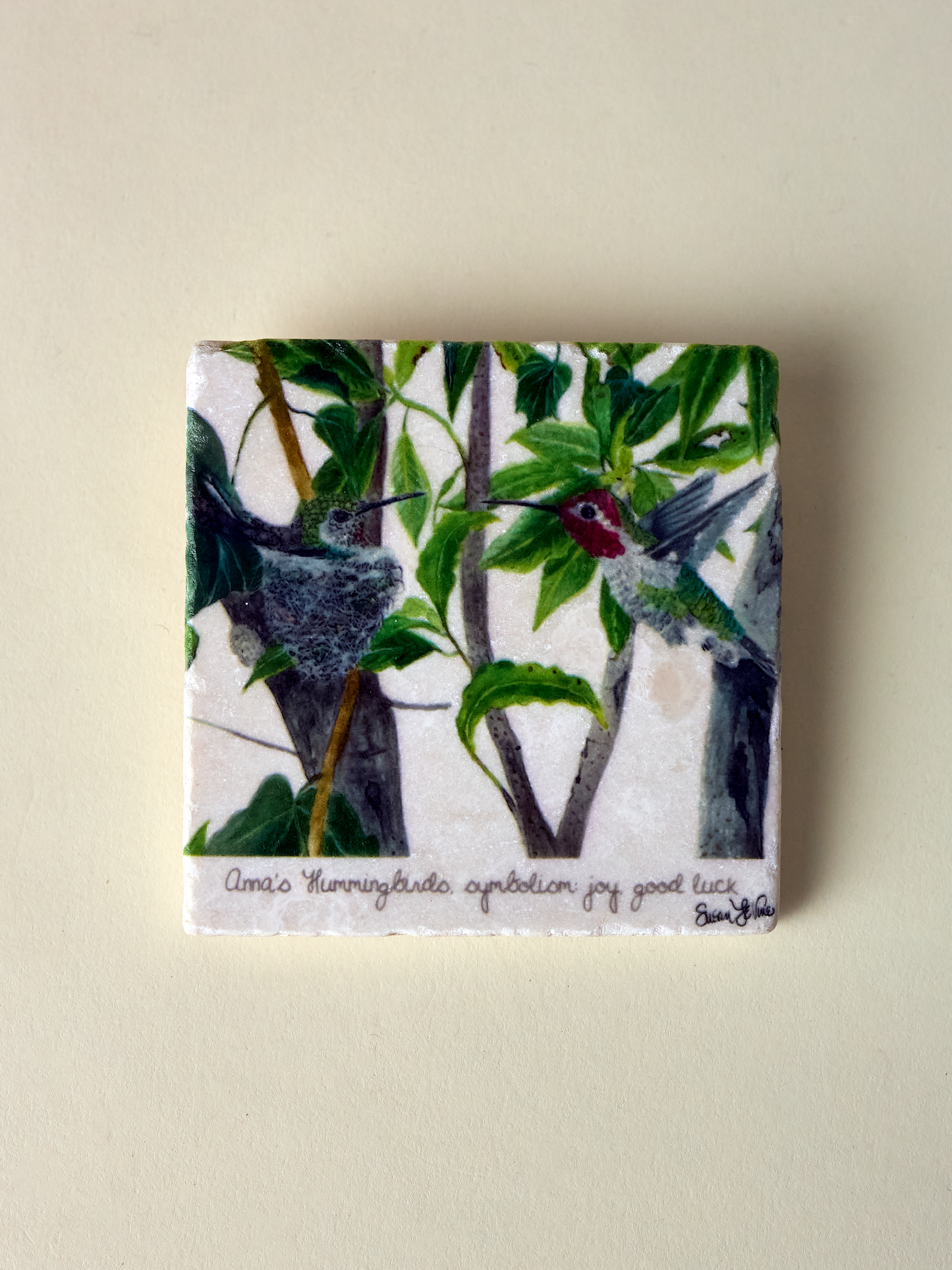 Two Annas Hummingbird Coaster
