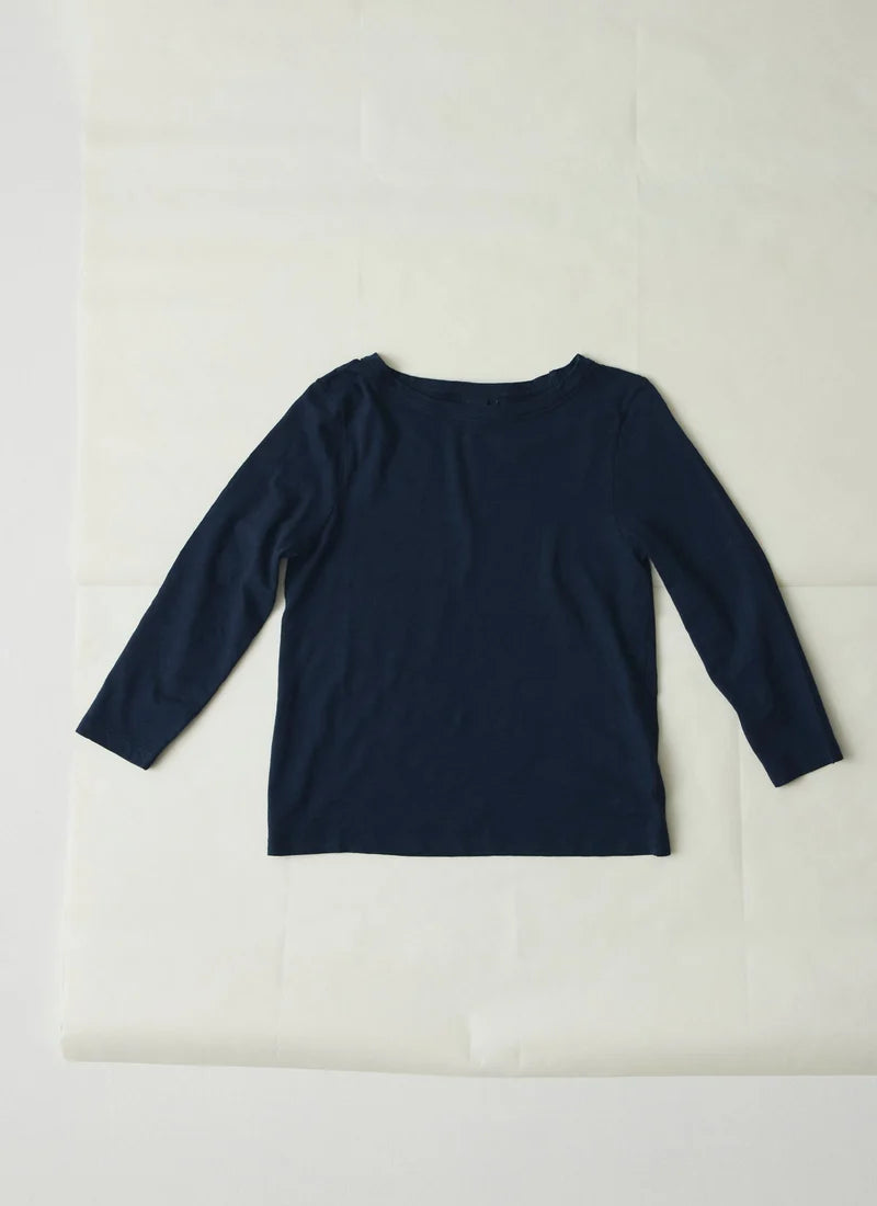 TOAST Boat Neck Tee Navy, Small