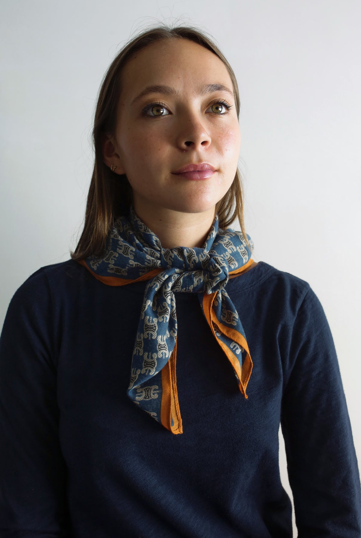 Indigo + Saffron Neck Scarf