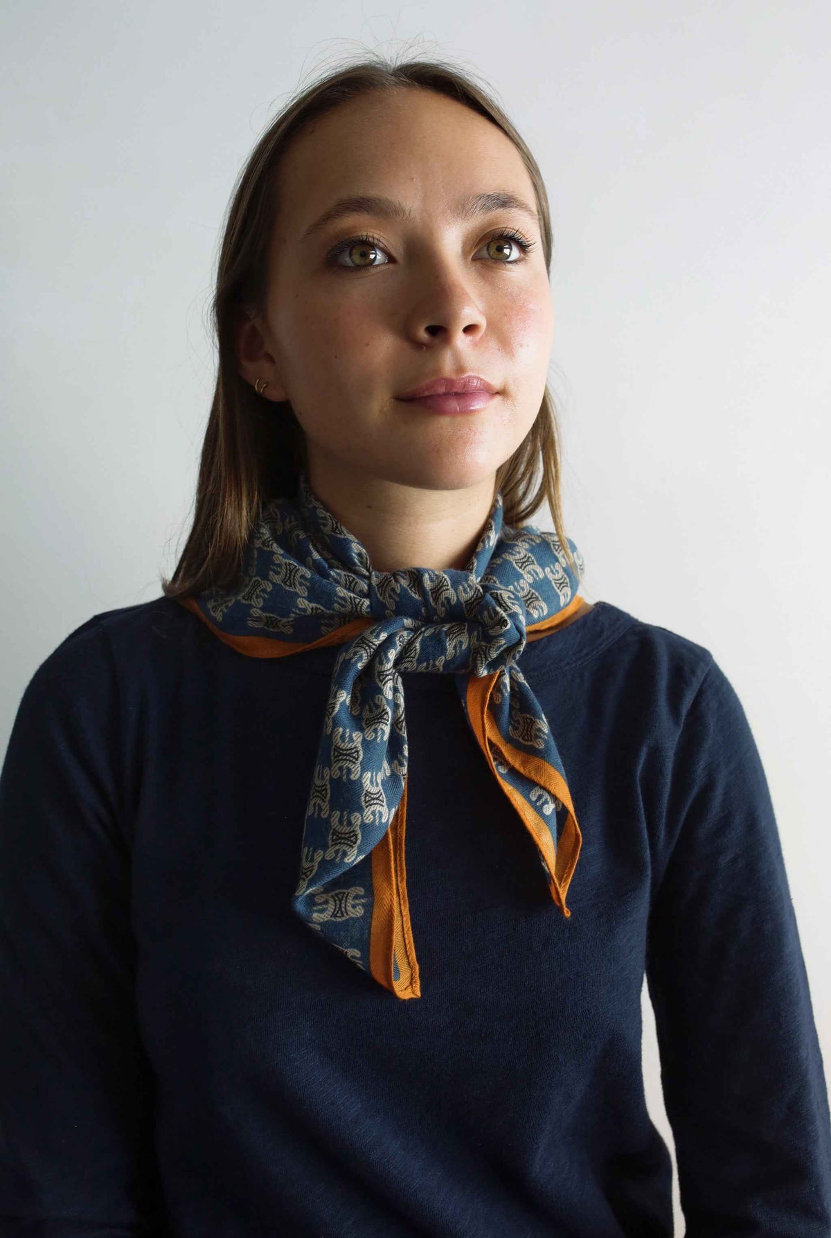 Indigo + Saffron Neck Scarf