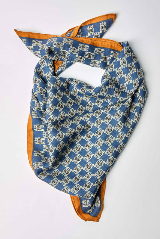 Indigo + Saffron Neck Scarf